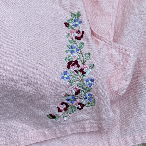 WOMANS JAY DAY CAPRI PINK EMBROIDERY OUTFIT SIZE XL - Picture 7 of 7